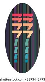 Ilustración de vectores Retro Style Número 77. Número Setenta Y Siete Aislados En Un Fondo Blanco
