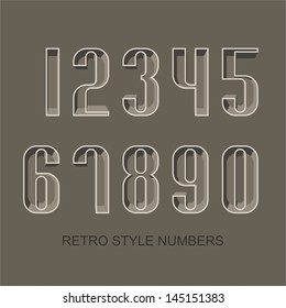 Retro style numbers