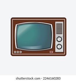 Retro style old tv vector design
