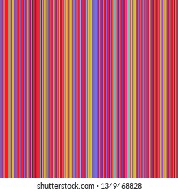 Retro style pastel colored vertical striped lines background. Ideal for fabric, textile, linen, drapery, cloth or other textured and patterned works.