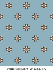 Retro style patchwork seamless pattern. Vector illustration.