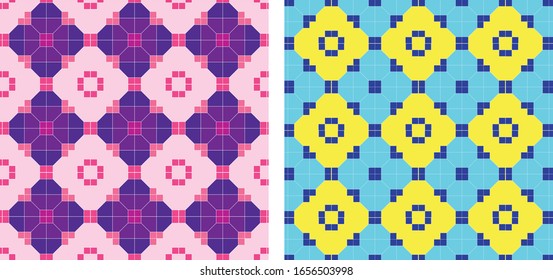 Retro Style. Peranakan inspired. Suitable for background print, wrapping paper, Lamp shade and fabric print. Die cut for ceiling frame.Packaging. Interior design related. 