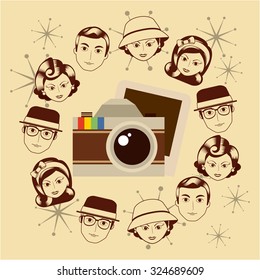 retro style photograph design, vector illustration eps10 graphic 