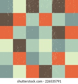 A retro style pixel art background with a grunge texture overlay