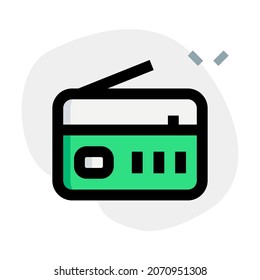 Retro style radio transmitter with antenna system