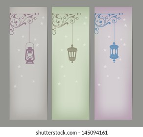 Retro style ramadan graphics