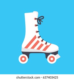 Retro style Roller skating shoe. Vector illustration