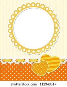 Retro style romantic scrapbook frame