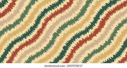 Retro style rough wave line pattern background design. Printable design for winter and christmas gift box wrapper and background, textile, fabric, and more.