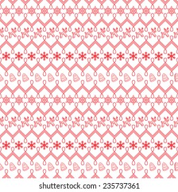 Retro Style Seamless Christmas Pattern.  Vector illustration