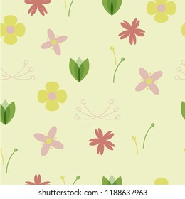 Retro style Seamless flower pattern background multi color for paper gift; fabric, wall paper ,backdrop up to your creative.