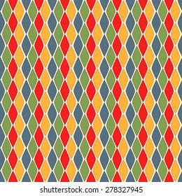 Retro style seamless geometric rhombus pattern for wrapping design