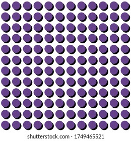 A retro style of seamless pattern as many dots with shadows isolated on white background. Suitable for wrapping paper, wallpaper, fabric and etc.
