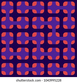 Retro style seamless pattern with overlapping grids