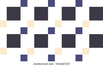 Retro style seamless vector pattern with geometric ornament and editable colors