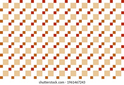 Retro style seamless vector pattern with geometric ornament and editable colors
