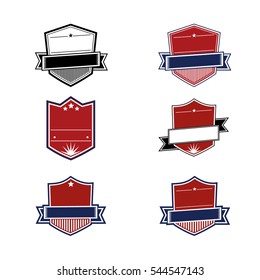 Retro Style Shield for Logo, Brand or Trademark