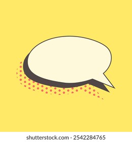 Retro style speech bubble. Comic message. Design element. Vector illustration
