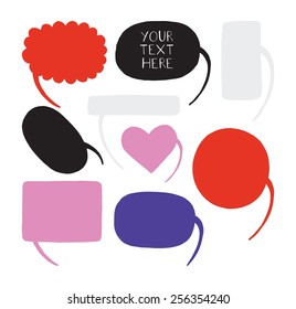 Retro style speech bubbles. 