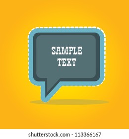 retro style speech bubbles . vector abstract vintage background.