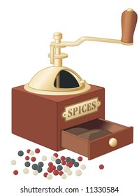 Retro style spices grinder