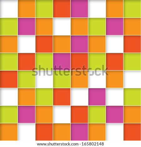 Retro style square vector seamless background.