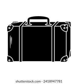 Retro style suitcase or briefcase vector