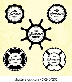 Retro Style Summer Labels