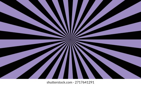Diseño de fondo sunburst de estilo retro en esquema de color púrpura y negro
