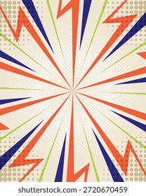 Retro estilo sunburst sunburst explosão abstrata história em quadrinhos
