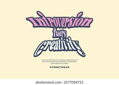 Retro style t shirt design. Modern streetwear design