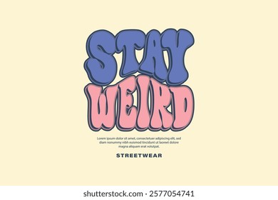 Retro style t shirt design. Modern streetwear design