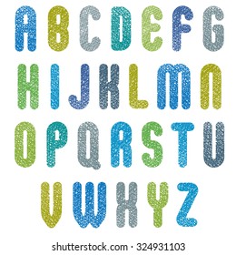 Retro style tall condensed rounded font with hand drawn lines texture.