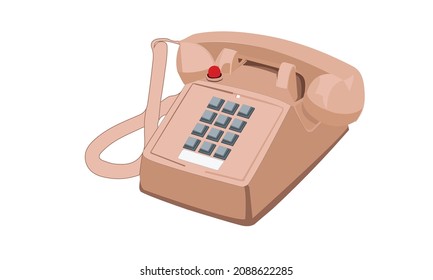 Retro style telephone vector isolated