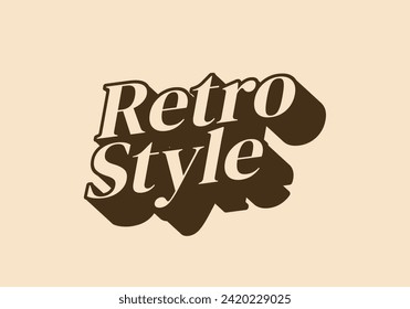 Retro style. Text effect design in vintage style and colors