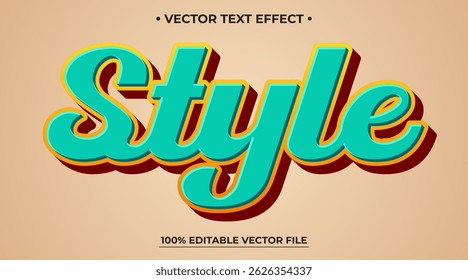 Efeito de texto Estilo Retrô no tema de estilo grunge vintage