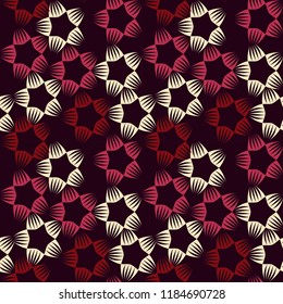 retro style textile seamless pattern with graphic stars brown red shades