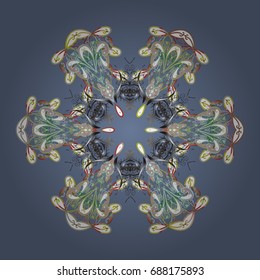 Retro style texture, abstract winter elements. Trendy stylized snowflakes and elements memphis cards. Snowflakes design. Superb design poster, cover, card design in gray, green and blue colors.