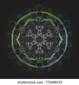 Retro style texture, abstract winter elements. Trendy stylized snowflakes and elements memphis cards. Superb design poster, cover, card design in gray, green and blue colors. Snowflakes design.