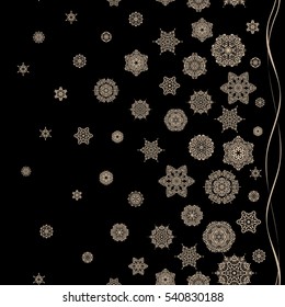 Retro style texture, pattern and abstract winter elements. Modern abstract design poster, cover, card design in beige colors. Trendy stylized snowflakes and elements memphis cards.