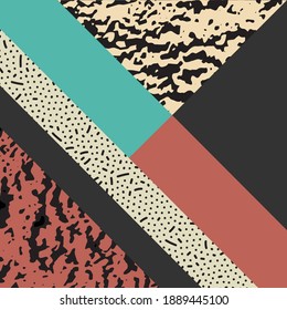 Retro style texture, pattern and geometric elements. Modern abstract design poster, cover, card design.