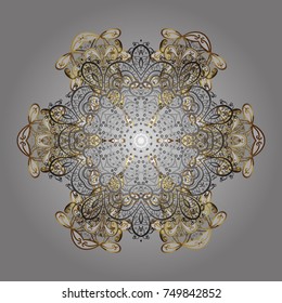 Retro style texture, winter elements. Trendy stylized snowflakes and elements memphis cards. Modern abstract design poster, cover, card design in gray, brown and white colors. Snowflakes design.