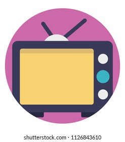 A retro style TV set with antennas