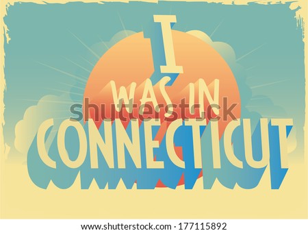 Retro style typographic vector london postcard with writting  i was in london