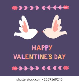 Retro style Valentine's Day card.