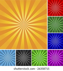 Retro style vector abstract background. Different colors and gradients.