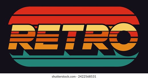 RETRO in Retro style. Vector background.