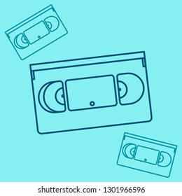 Retro style vector image, 90s style icon in bright colors.