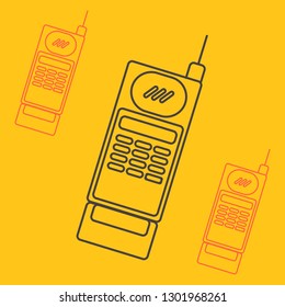 Retro style vector image, 90s style icon in bright colors.