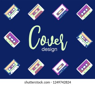 Retro style video cassette two side cover. Back and sides of paper cover